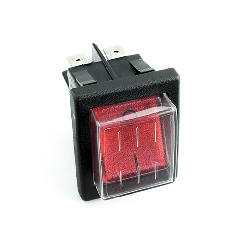 [VP00484] SWITCH RED C/W COVER ILLUMINATED