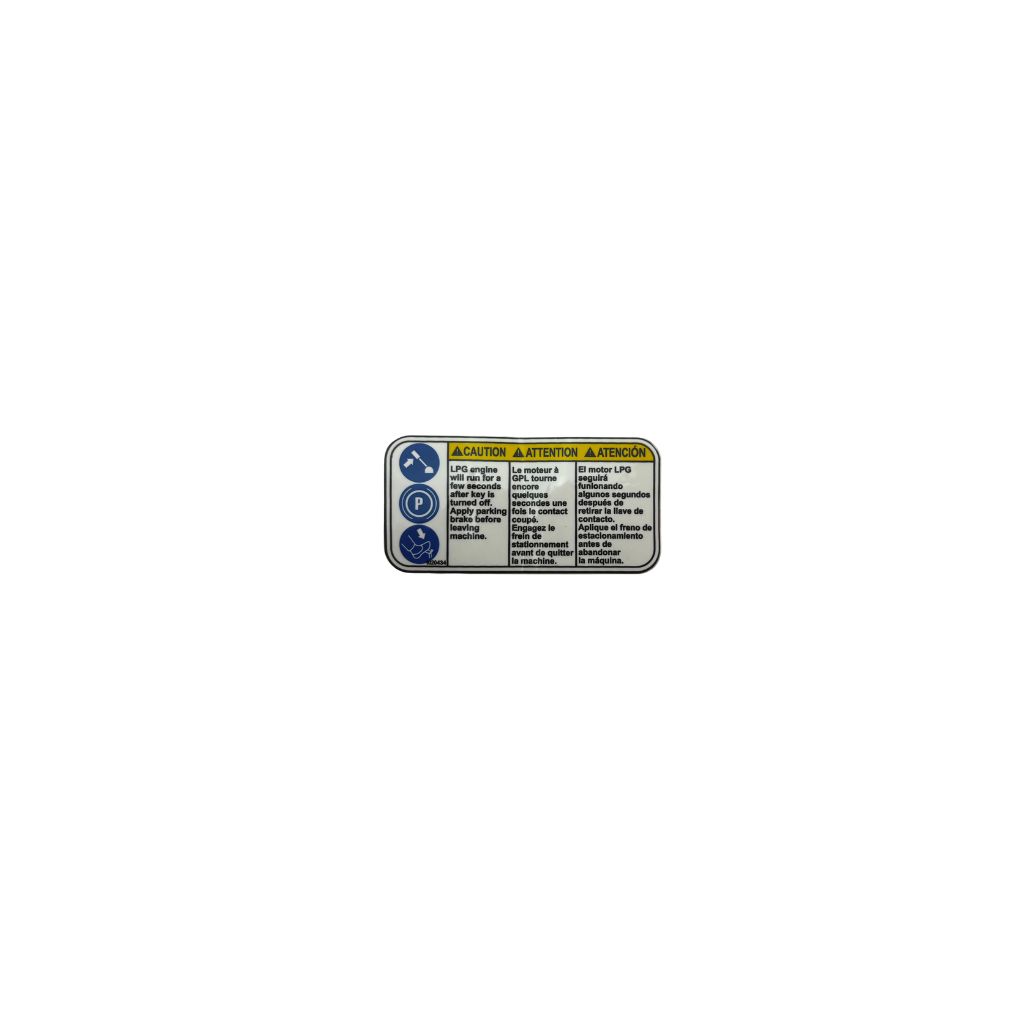Label, Hzrd, Parking Brake, NA
